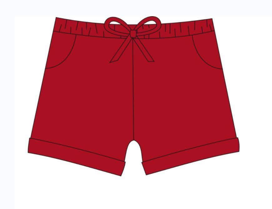 (2026 Bamboo Shorties) Red