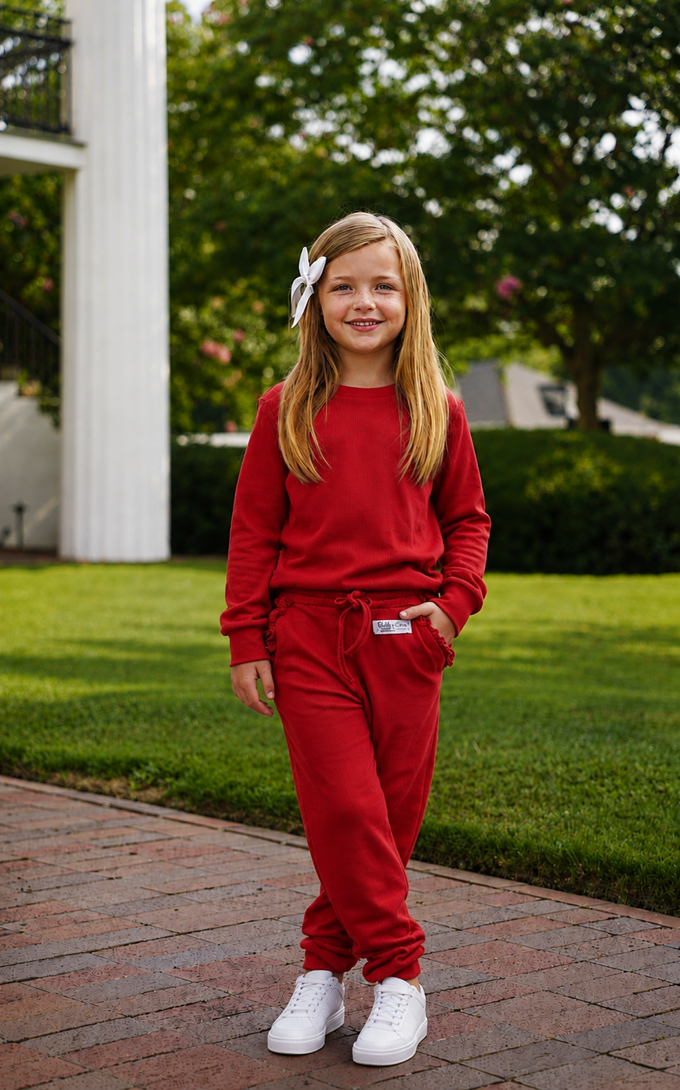 (2026 Ribbed Bamboo Joggers) Red