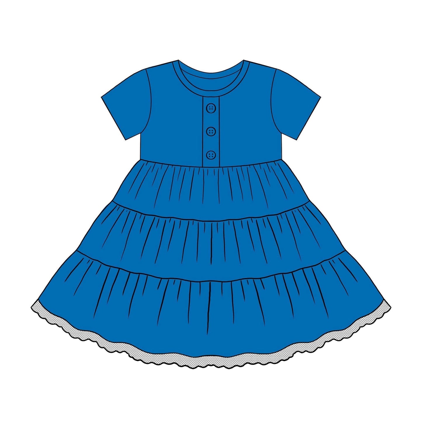 Extras (2026 BYOB) Blue Button Front Top