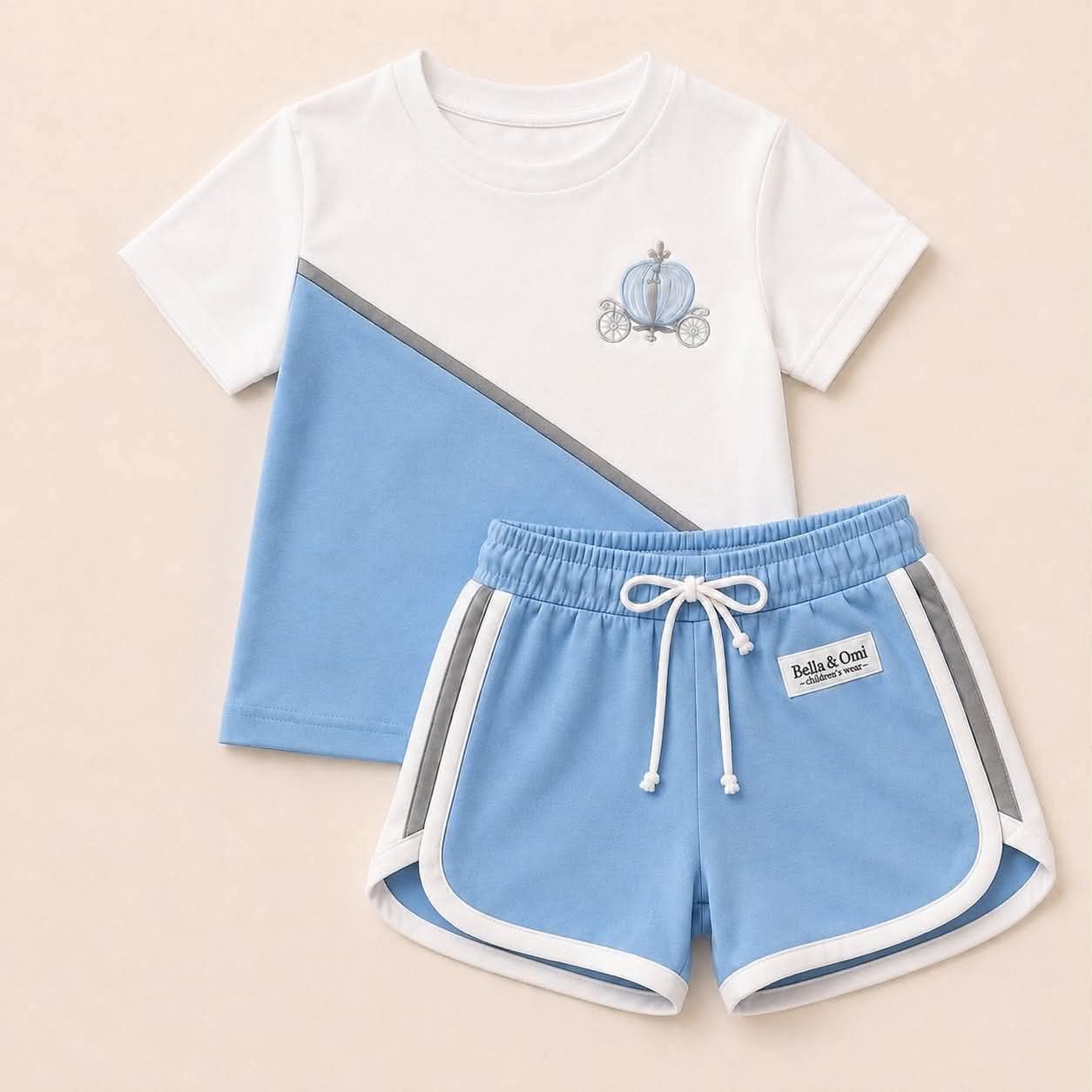 (2026 Princess Bamboo Sets) Glass Slipper Short Sleeve Set