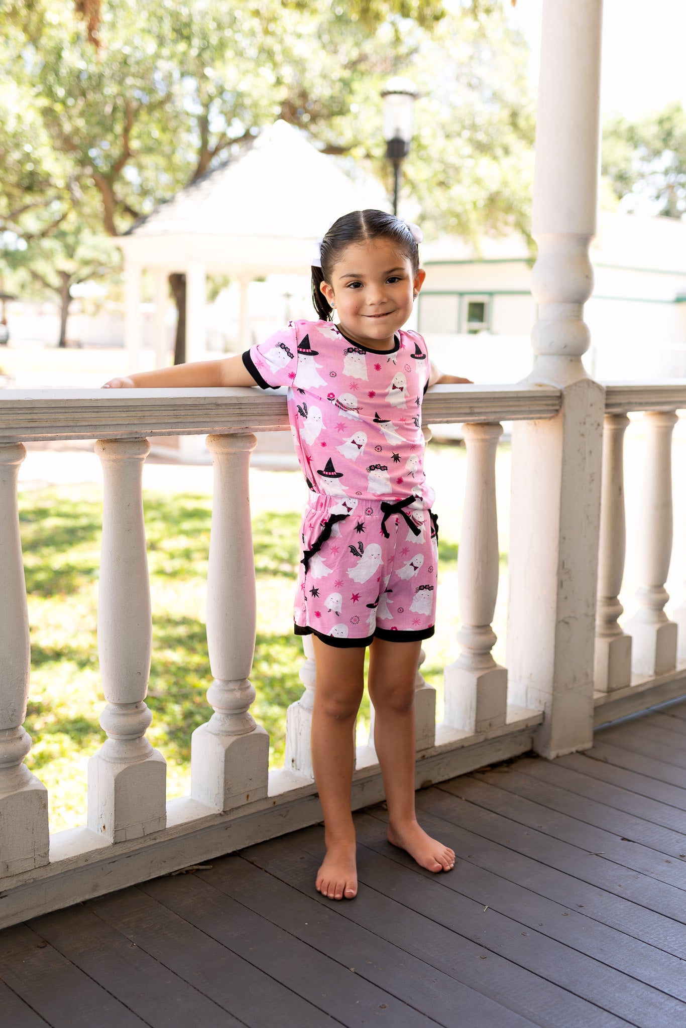 (2026 Halloween Lounge) Ghost Short Sleeve Set