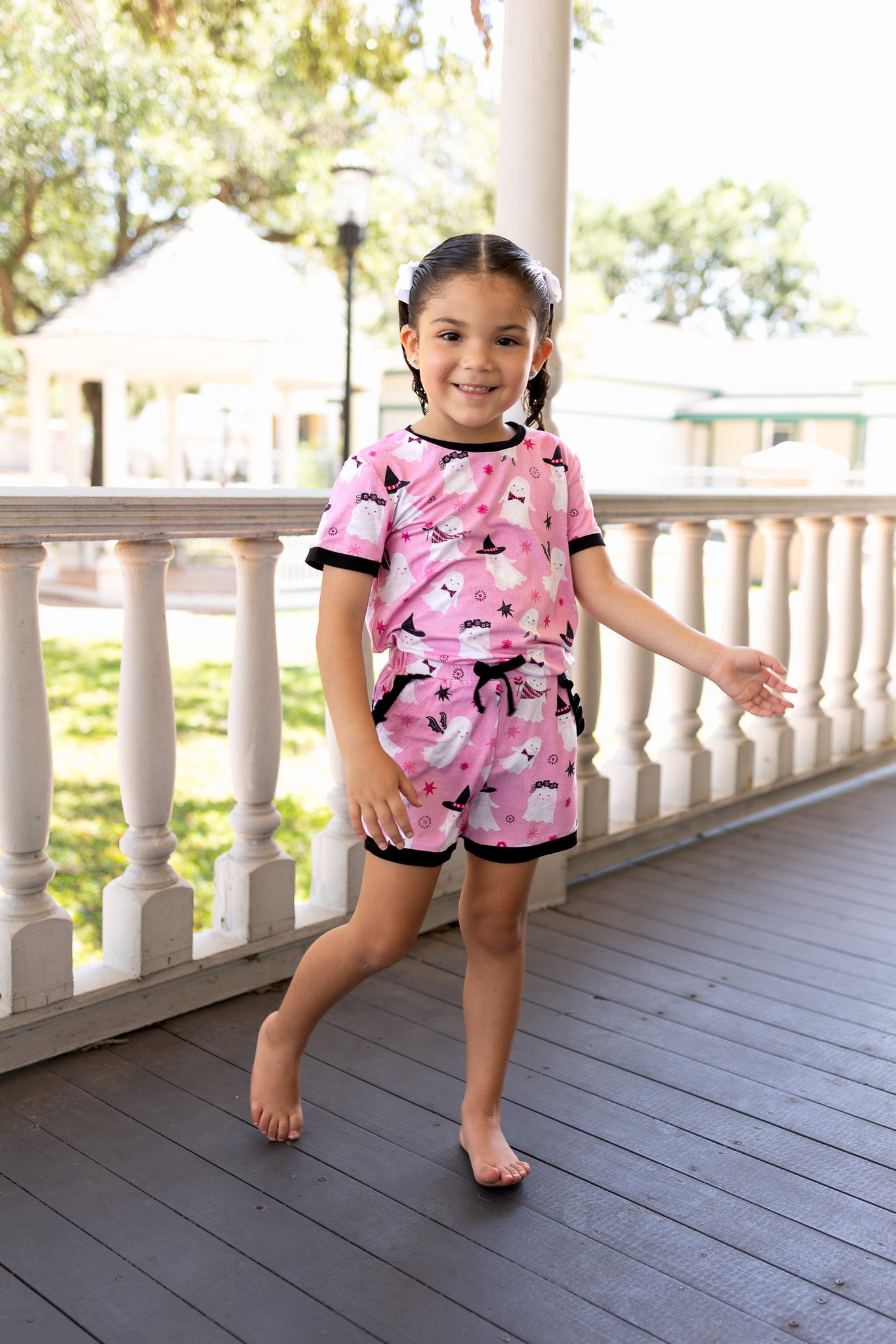 (2026 Halloween Lounge) Ghost Short Sleeve Set