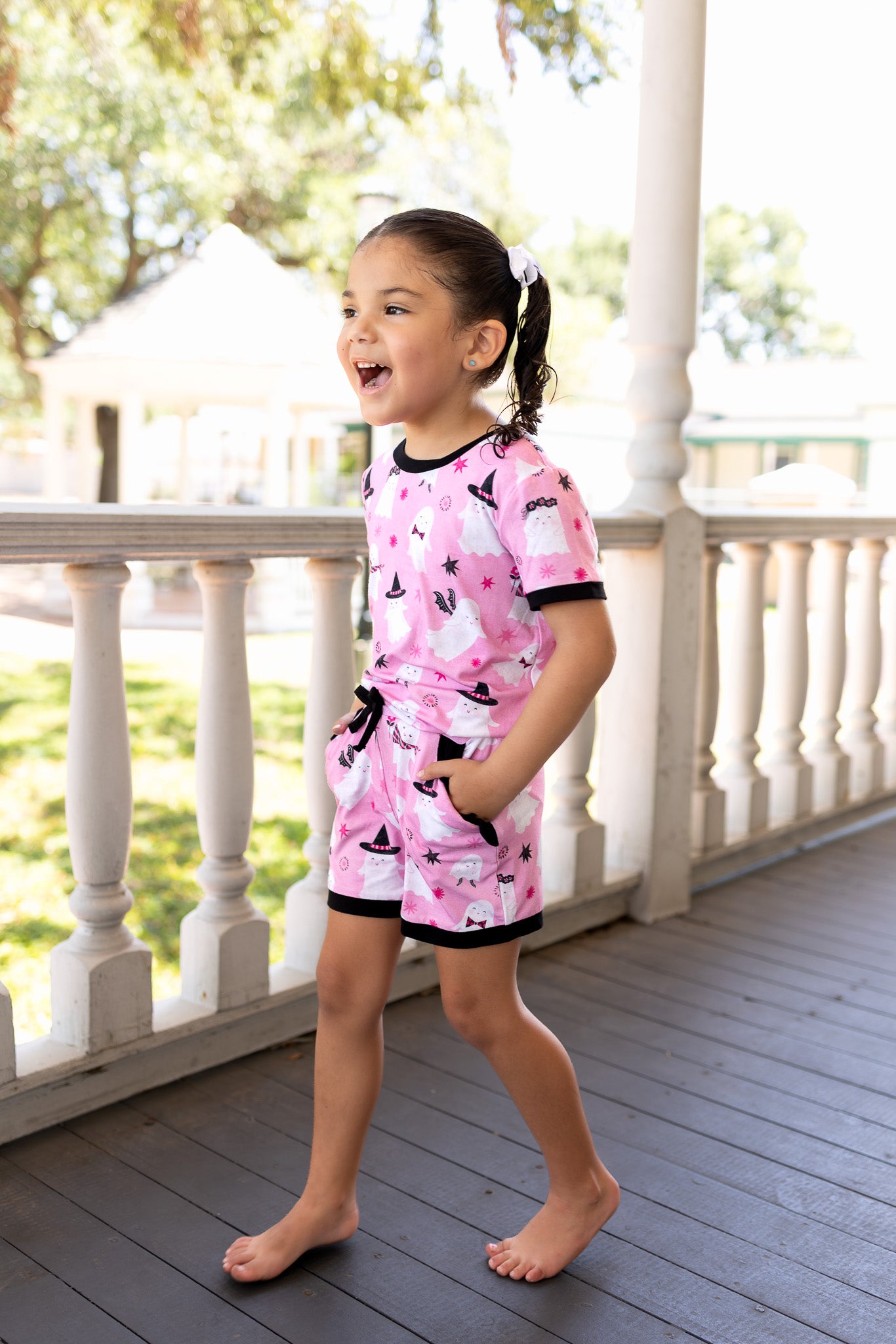 (2026 Halloween Lounge) Ghost Short Sleeve Set