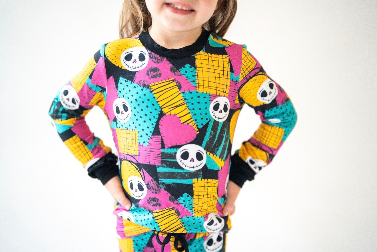 (2026 Halloween Lounge) Skeleton Friends Long Sleeve Set