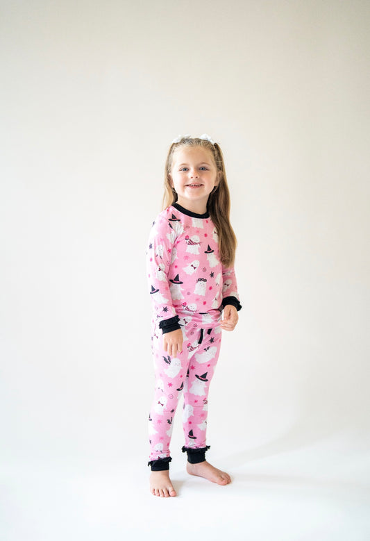 (2026 Halloween Lounge) Ghost Long Sleeve Set
