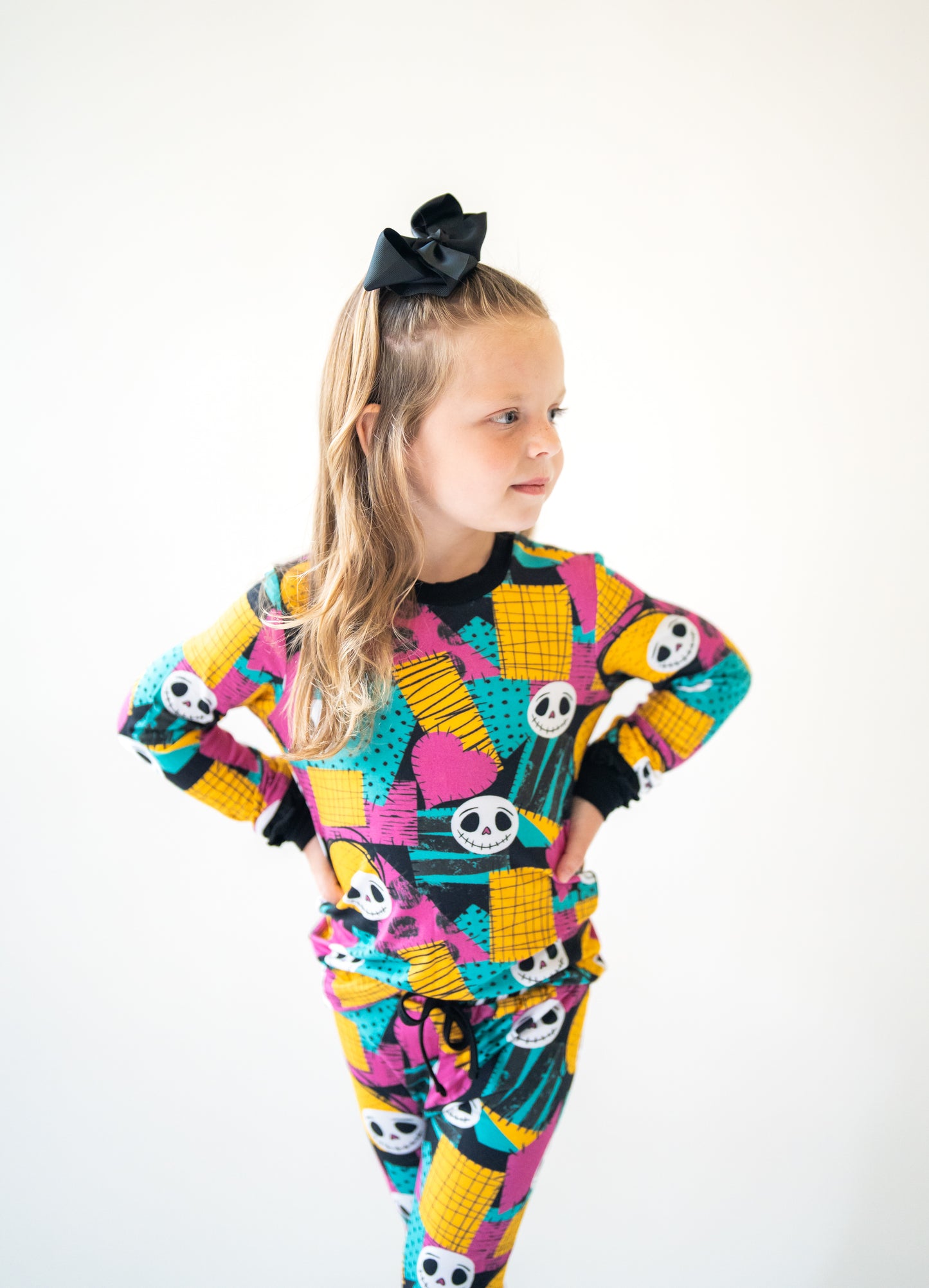 (2026 Halloween Lounge) Skeleton Friends Long Sleeve Set