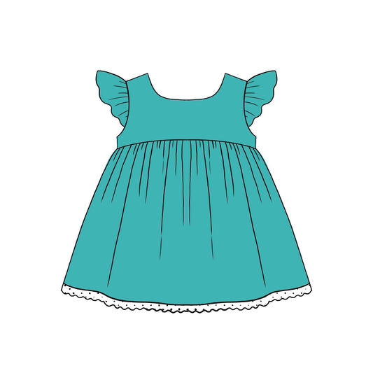 Extras (2026 BYOB) Teal Flutter Sleeve Top