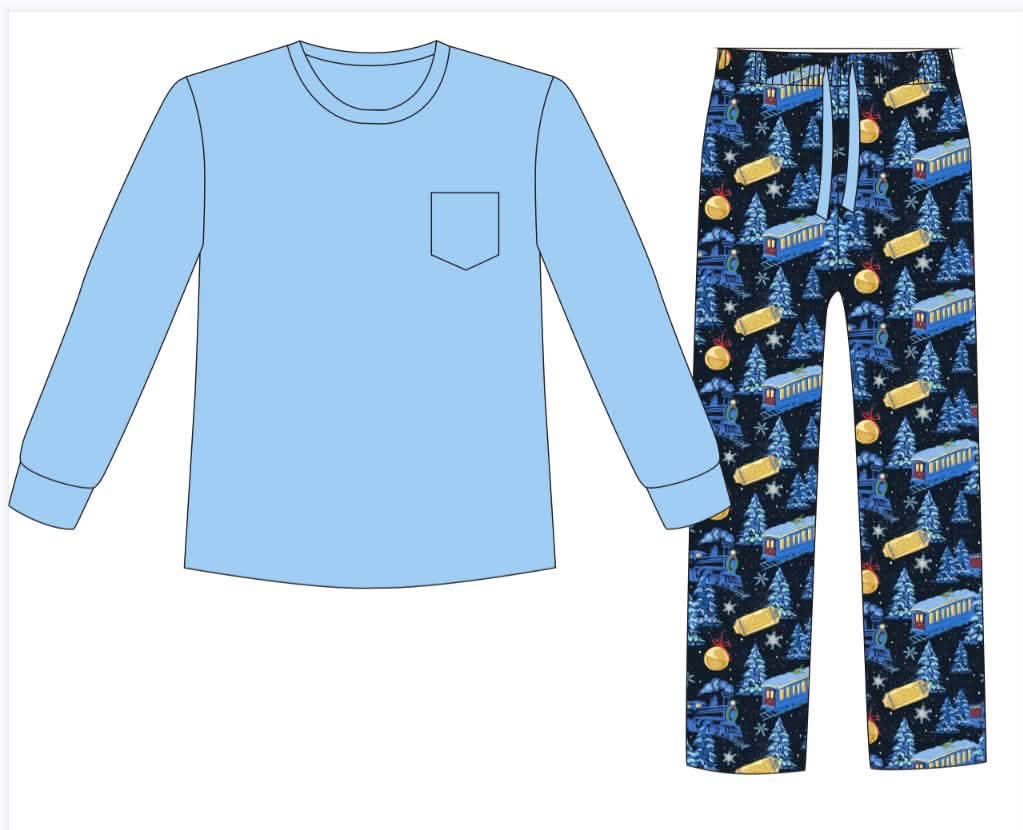(2026 Christmas Trains) Unisex Long Sleeve Set