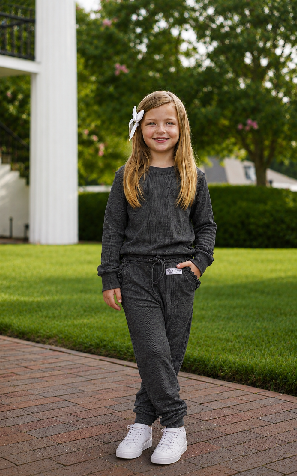 (2026 Ribbed Bamboo Joggers) Gray