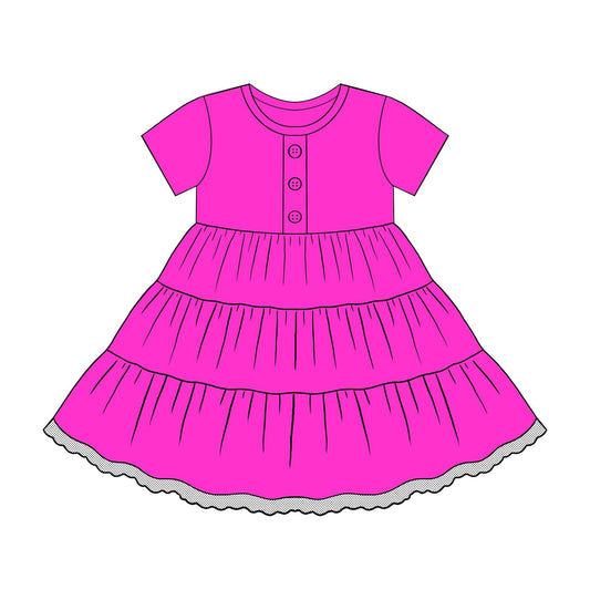 (2026 BYOB) Hot Pink Button Front Top