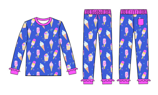 Extras (2026 Summer Vibes) Ice Cream Long Sleeve Set