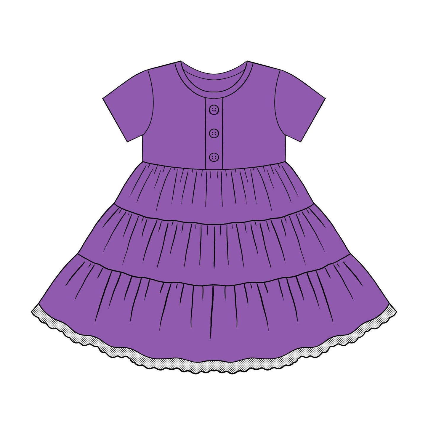 Extras (2026 BYOB) Purple Button Front Top