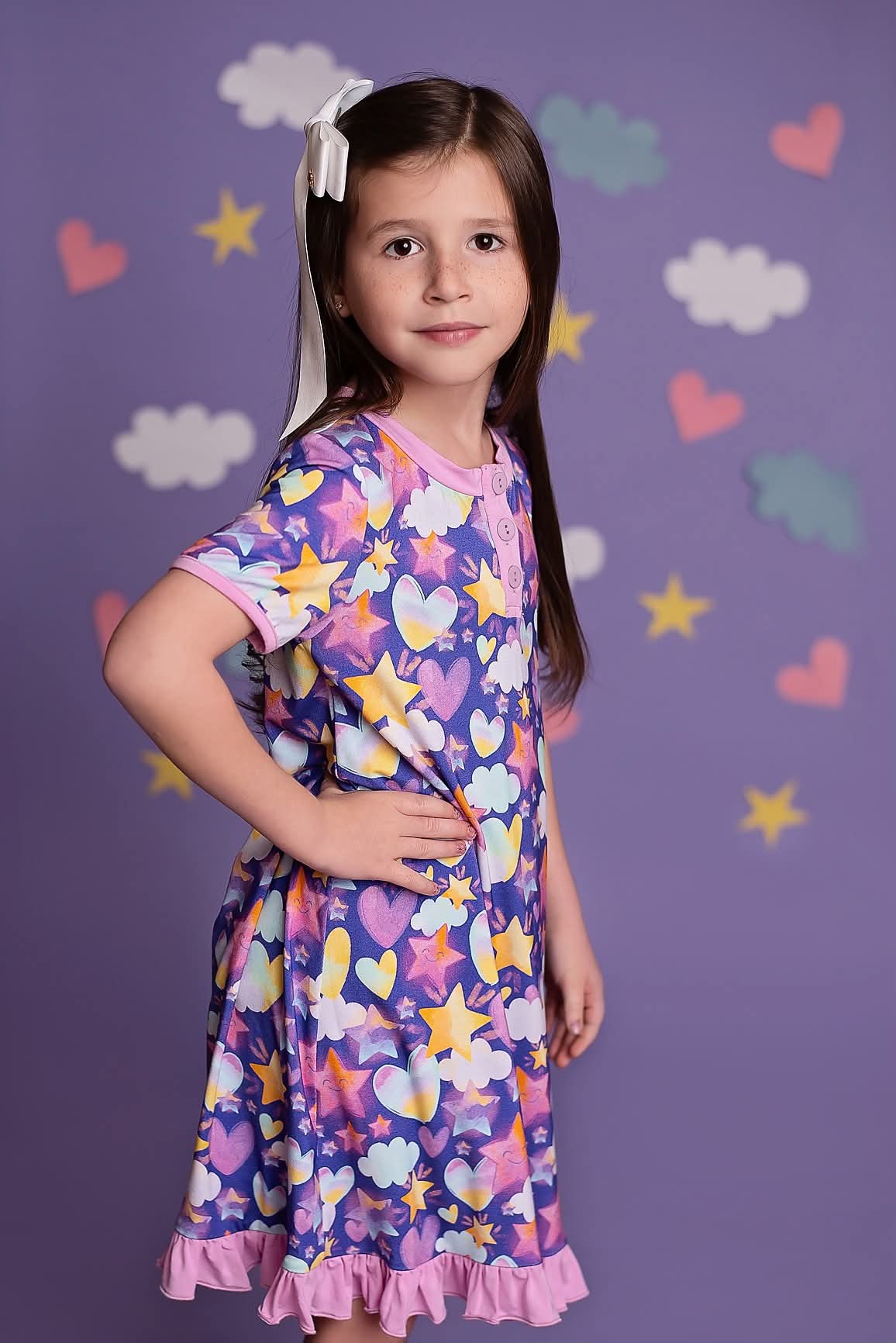 Extras (2025 Last Release) Starry Skies Short Sleeve Gown