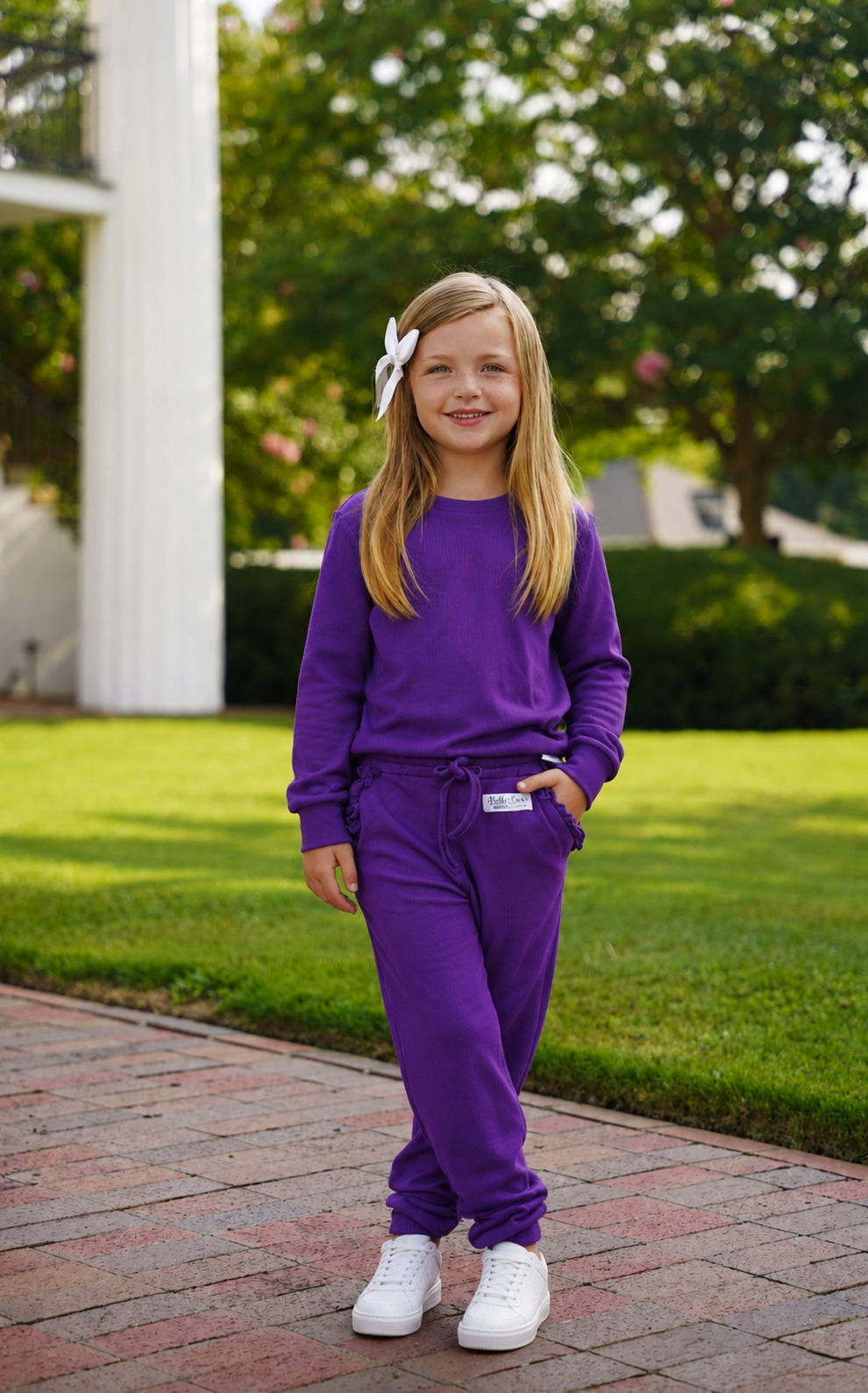 (2026 Ribbed Bamboo Joggers) Purple