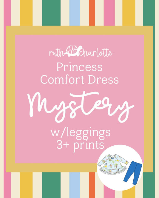 (2026 Mystery Princess) Long Sleeve Comfort Dress (3+ possible prints)