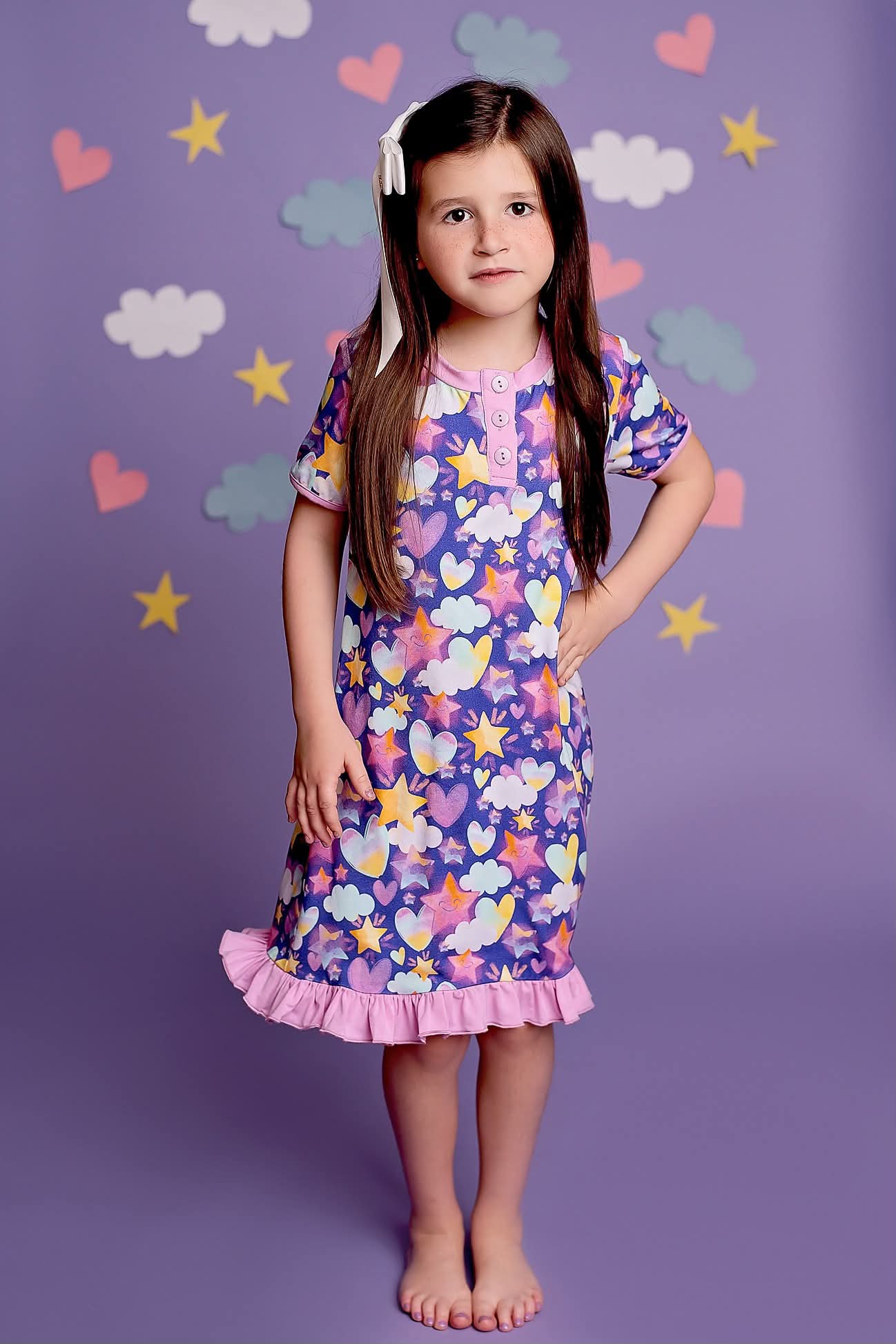 Extras (2025 Last Release) Starry Skies Short Sleeve Gown