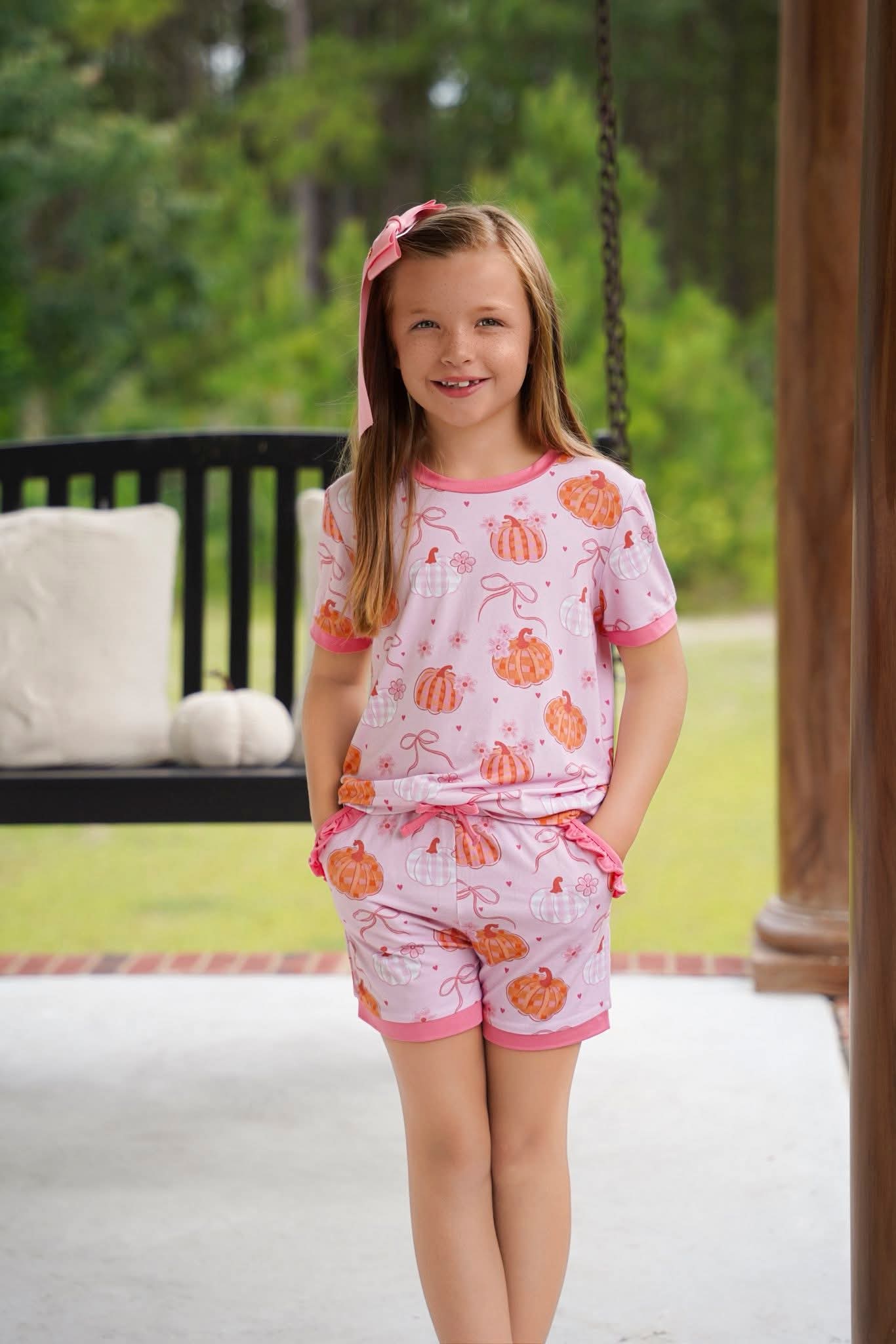 (2026 Pumpkins) Short Sleeve Set