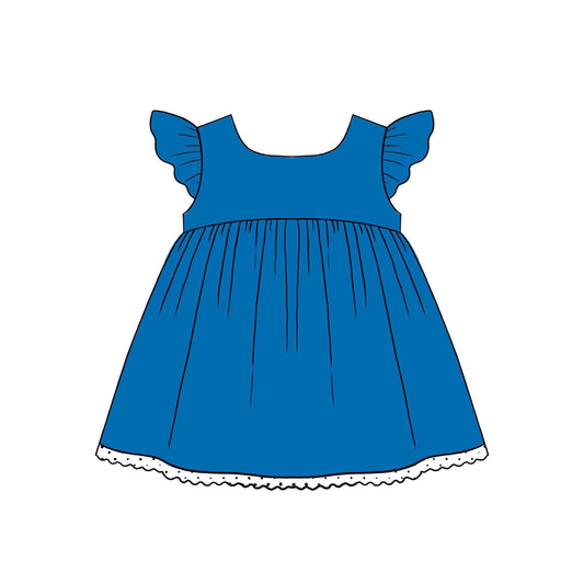 Extras (2026 BYOB) Blue Flutter Sleeve Top