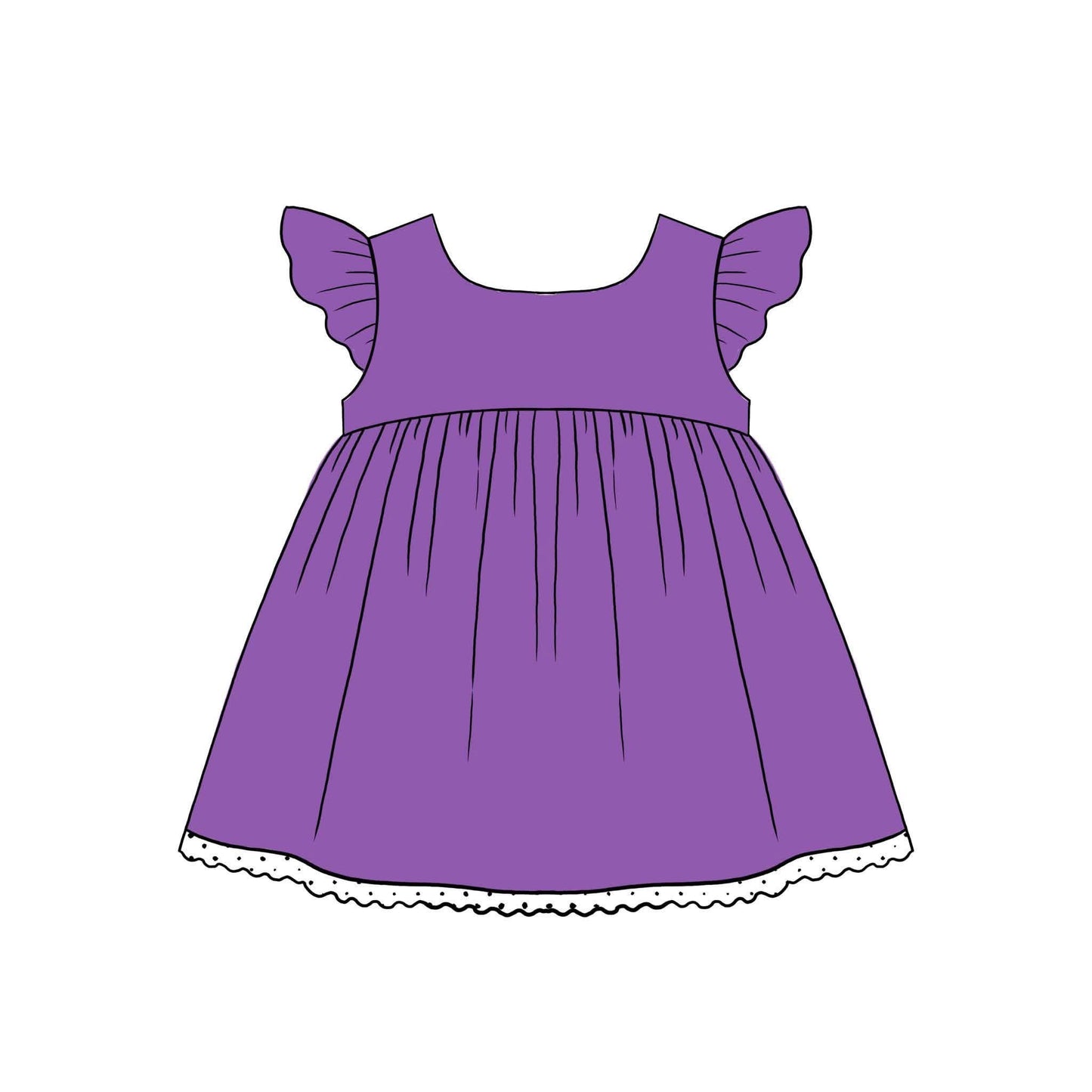Extras (2026 BYOB) Purple Flutter Sleeve Top