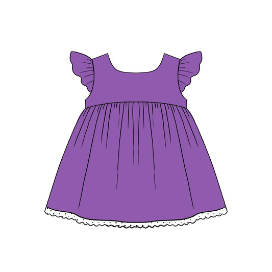 Extras (2026 BYOB) Purple Flutter Sleeve Top
