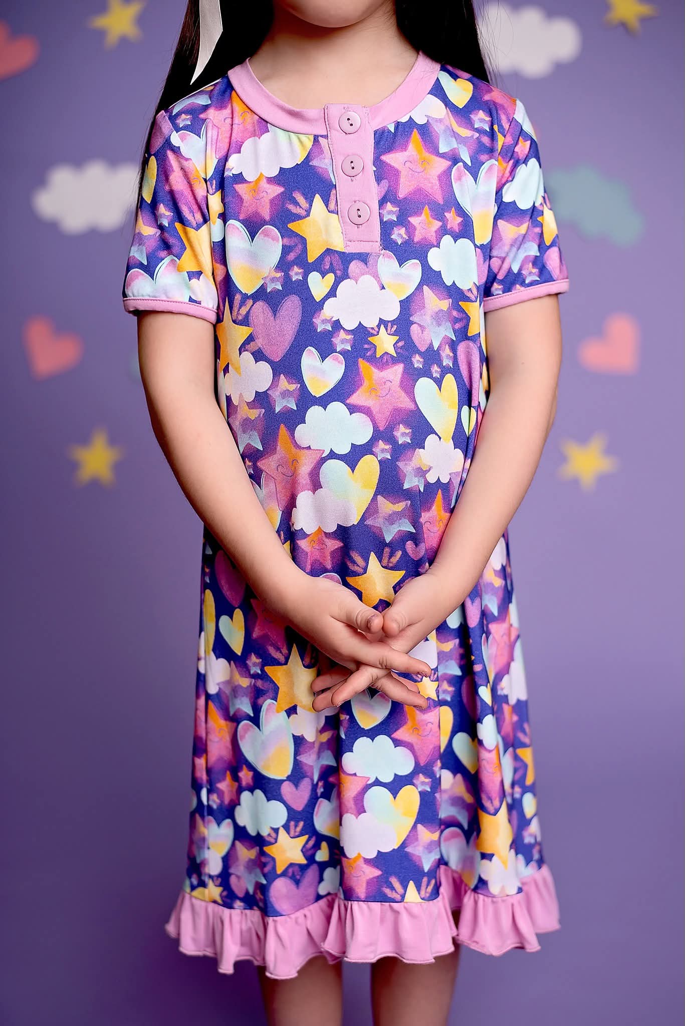 Extras (2025 Last Release) Starry Skies Short Sleeve Gown