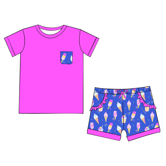 Extras (2026 Summer Vibes) Ice Cream Short Sleeve Set