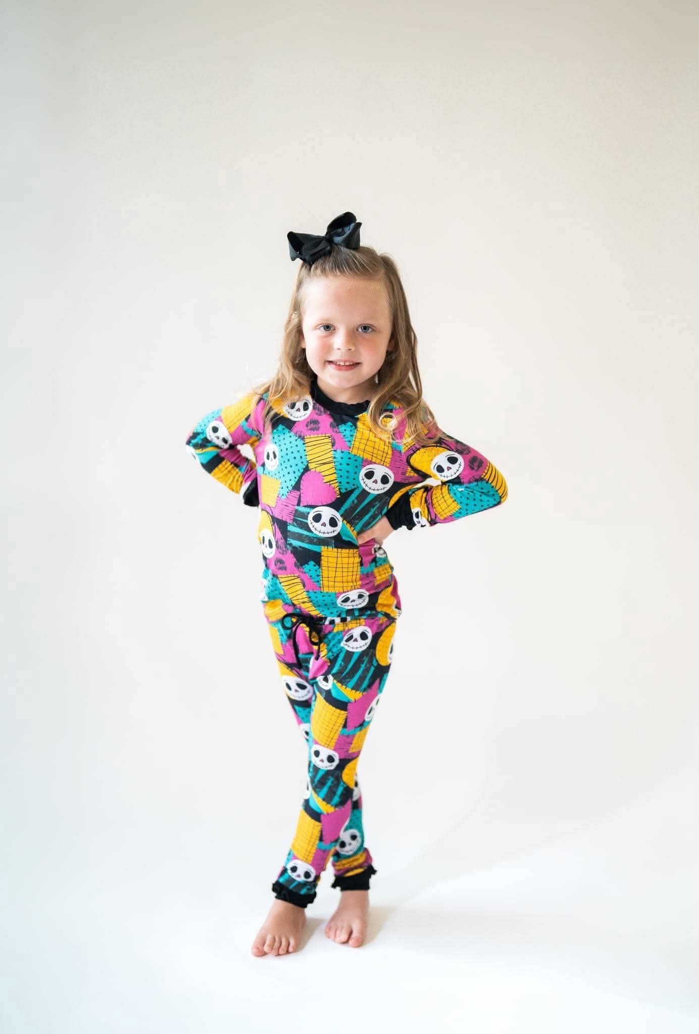 (2026 Halloween Lounge) Skeleton Friends Long Sleeve Set